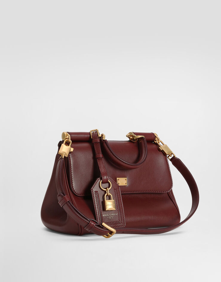 Dolce & Gabbana Small My Sicily handbag in plongé calfskin Bordeaux BB7781B7321