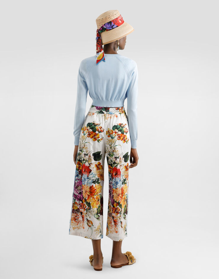 Dolce & Gabbana Silk cardigan Azure FXV99TJBSM0