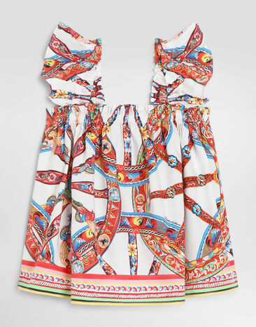 Dolce & Gabbana Carretto-print poplin top Multicolor L51N75FI5O4