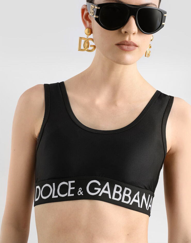 Dolce & Gabbana Spandex jersey top Black F756QTFUGQU