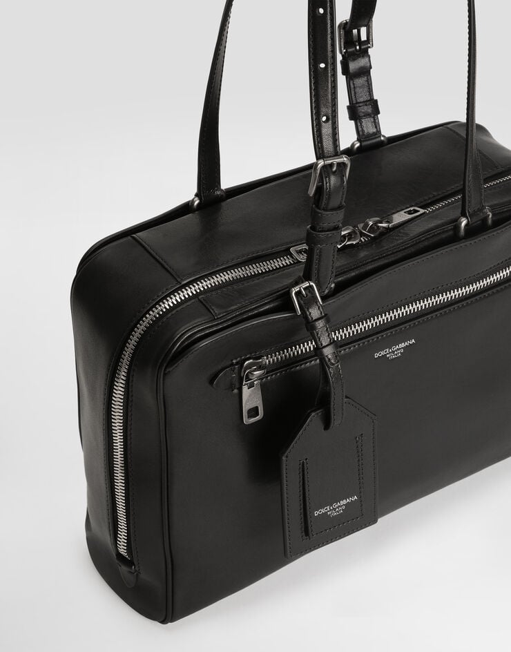 Dolce & Gabbana Ellis calfskin briefcase Black BM2574AH850