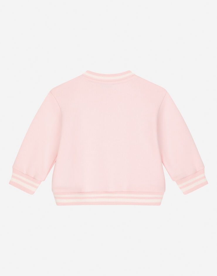 Dolce & Gabbana DG 로고 라운드넥 저지 스웨트셔츠 핑크 L2JW8KG7N1X