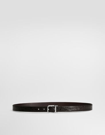 Dolce & Gabbana حزام من جلد كايمان Dolce & Gabbana حزام من جلد كايمان بني BC4337A2088