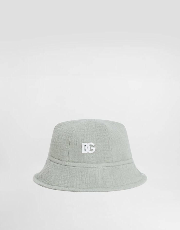 Dolce & Gabbana Cotton gauze bucket hat Green LN5H74FU5YU