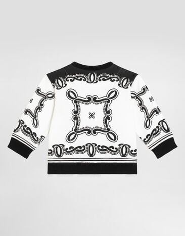 Dolce & Gabbana Round-neck sweatshirt with bandanna print Print L1JWDOII7FQ