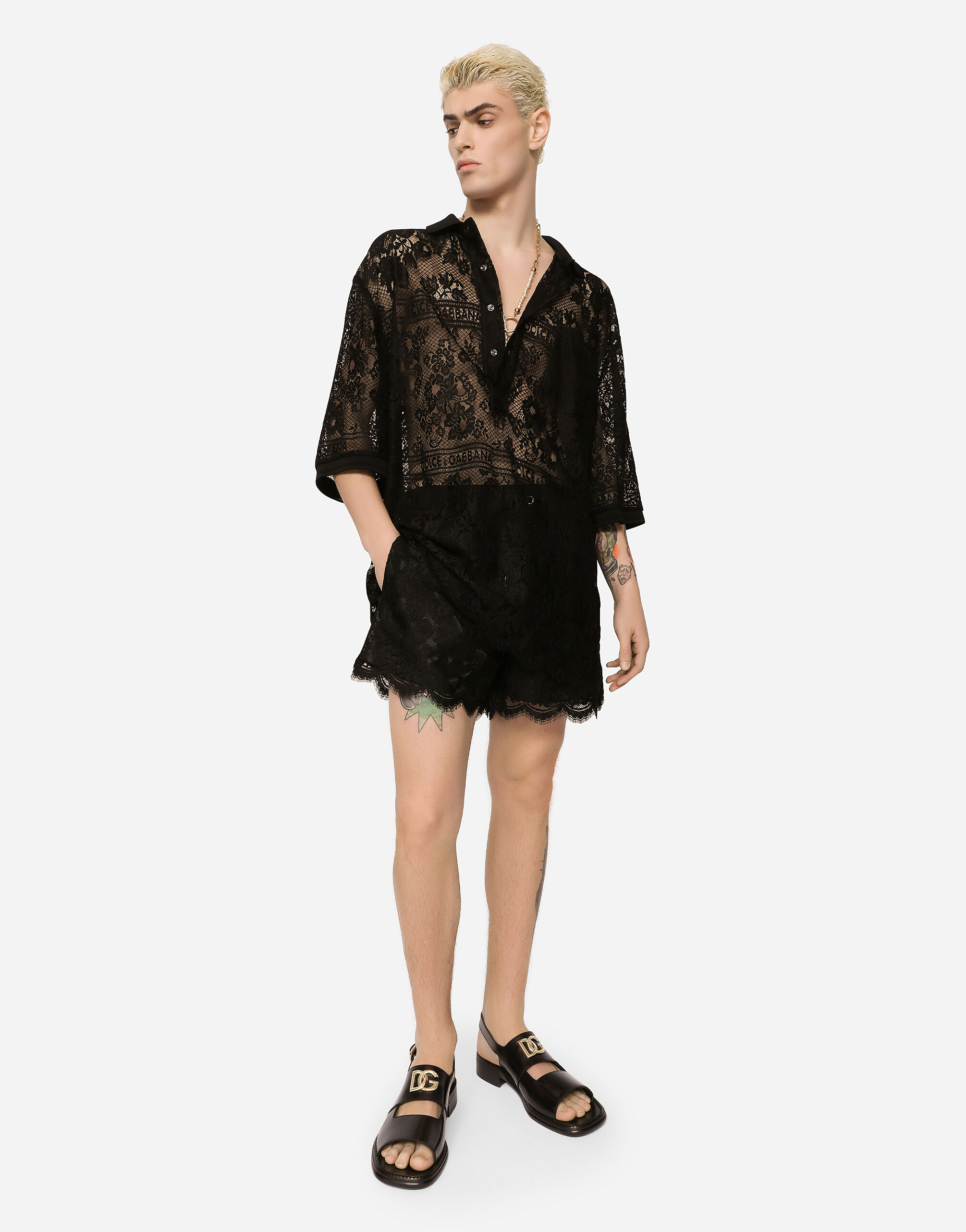 【関税込み】Dolce&Gabbana ブラック ハイウエスト トラウザーズ ブラックのメンズ パンツ ストレッチウールツイル | Dolce&Gabbana®