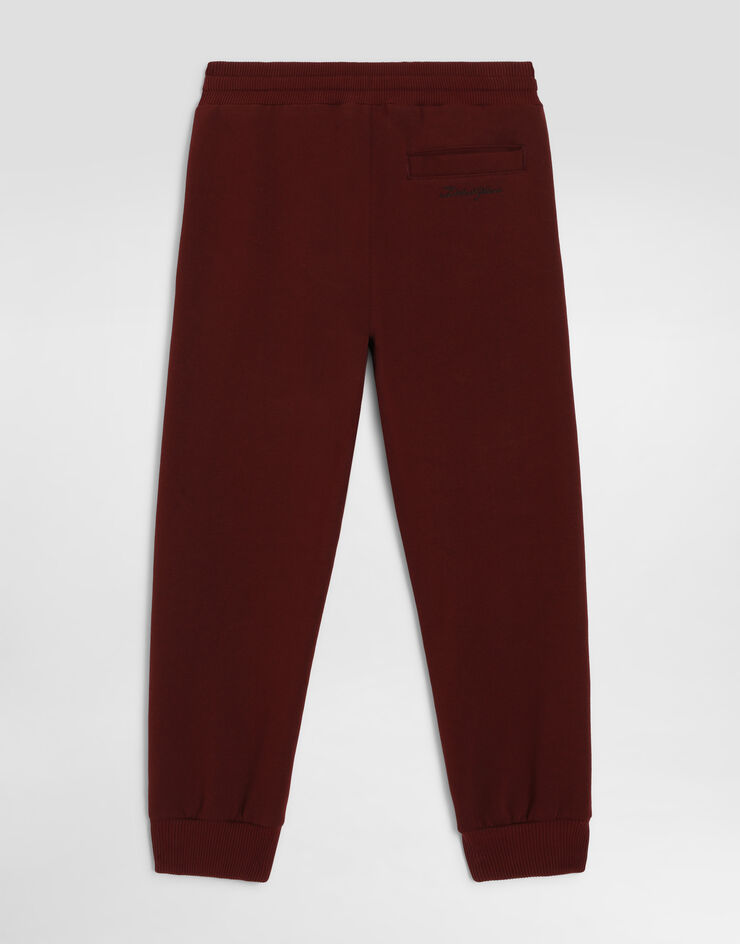 Dolce & Gabbana Fleece jogging trousers with logo Bordeaux L4JPWIG7QK0