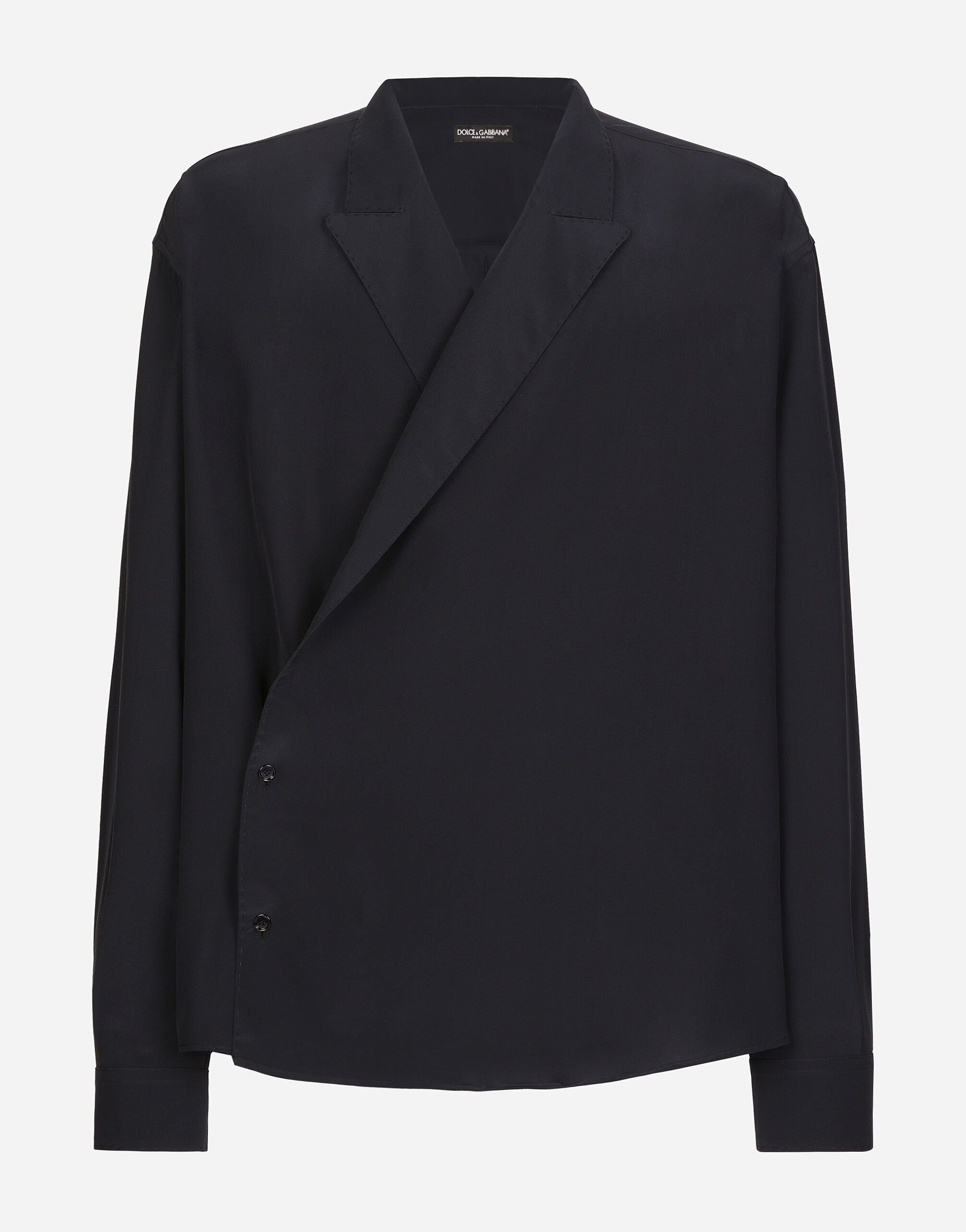 Dolce & Gabbana Camisa oversize en crepé de China de seda Estampado G5IF1THI1QA