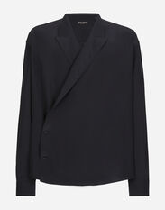 Dolce & Gabbana Oversize silk crepe de chine shirt Print G5IX8THS5QQ