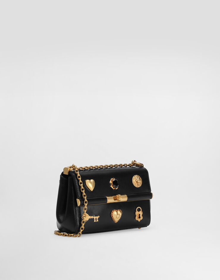 Dolce & Gabbana City Bag Mini Marlene aus gekrispeltem Kalbsleder Mehrfarbig BB7766AG680