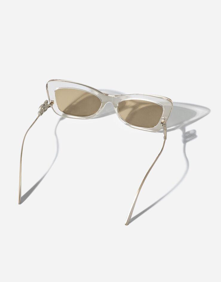 Dolce & Gabbana Lunettes de soleil DG Crystal Camel transparent VG4467VP203