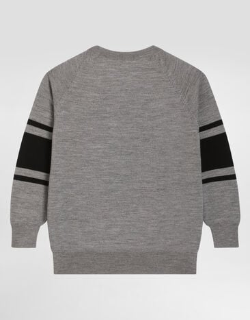 Dolce & Gabbana Jersey de lana lisa Grey L4KWJ2JDVG6