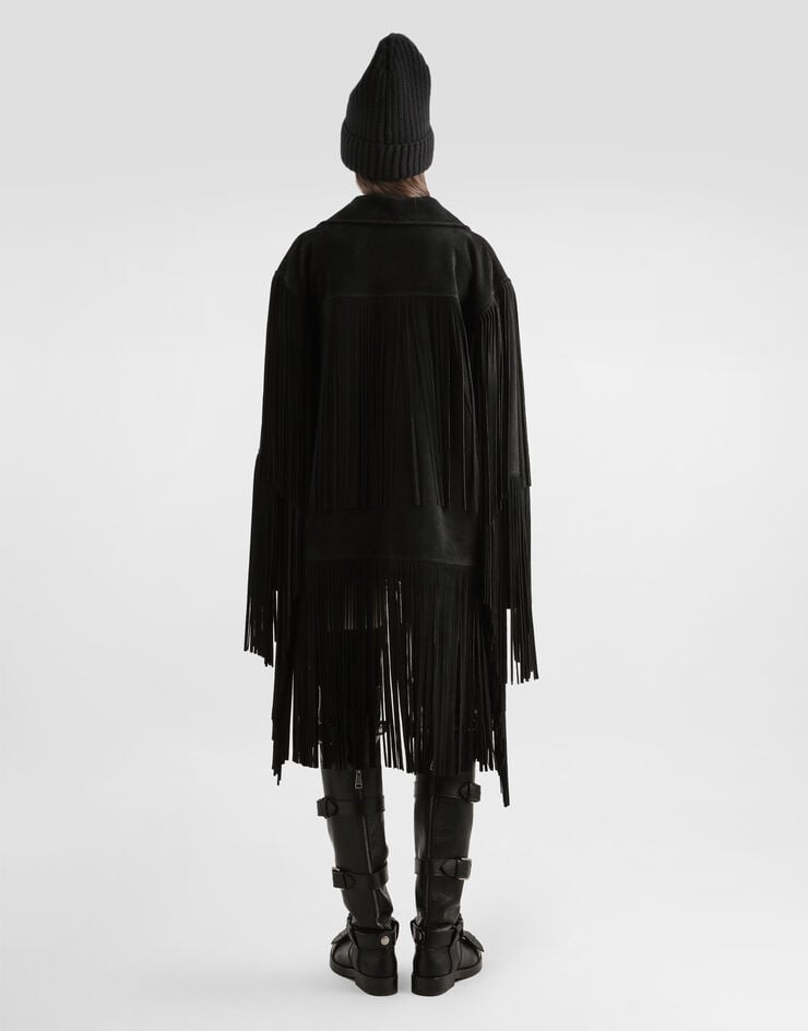 Dolce & Gabbana Split leather jacket Black F27GZLHULYF