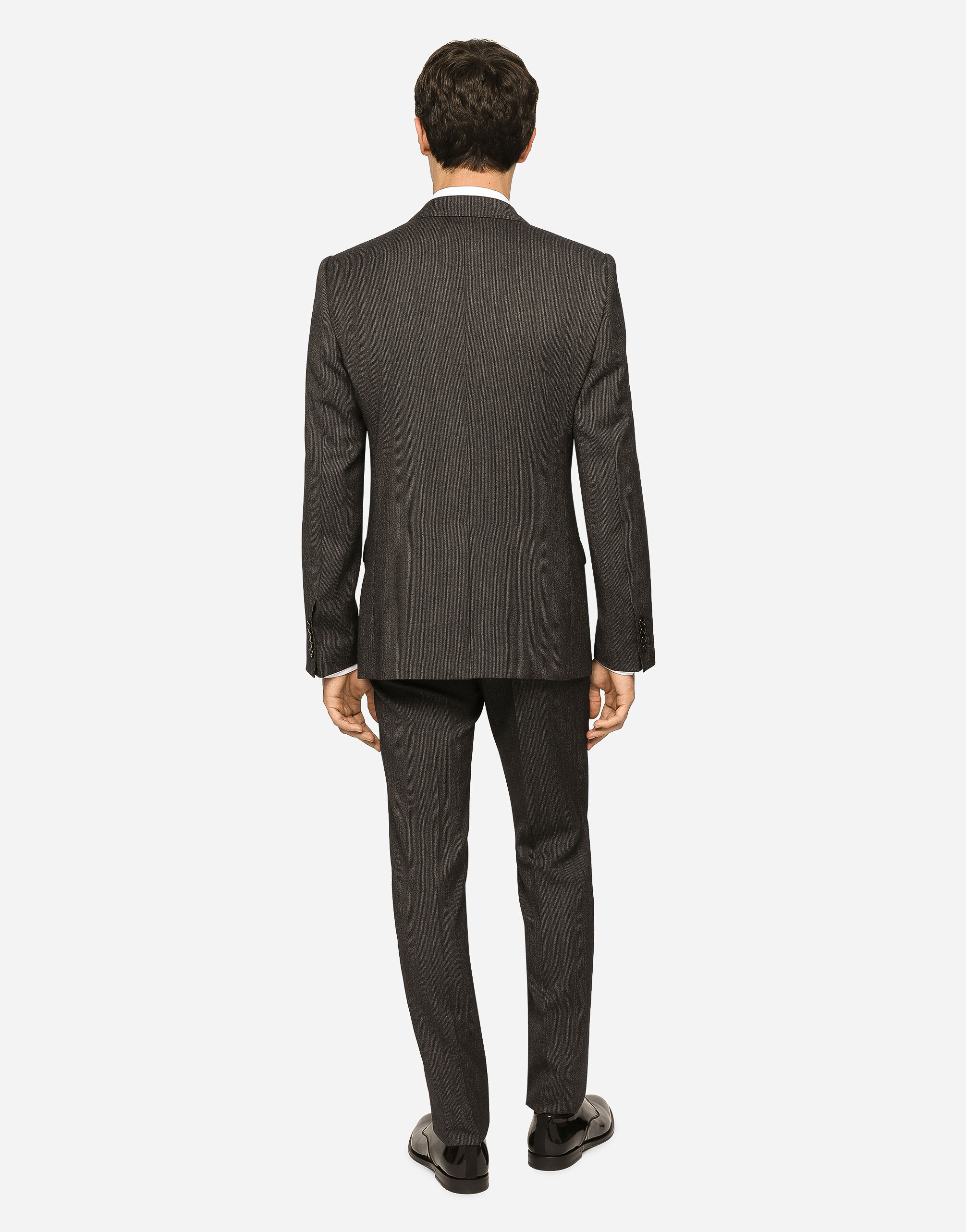 DOLCE&GABBANA シングルチョークストライプウールスーツ DOLCE&GABBANA シングルチョークストライプウールスーツ