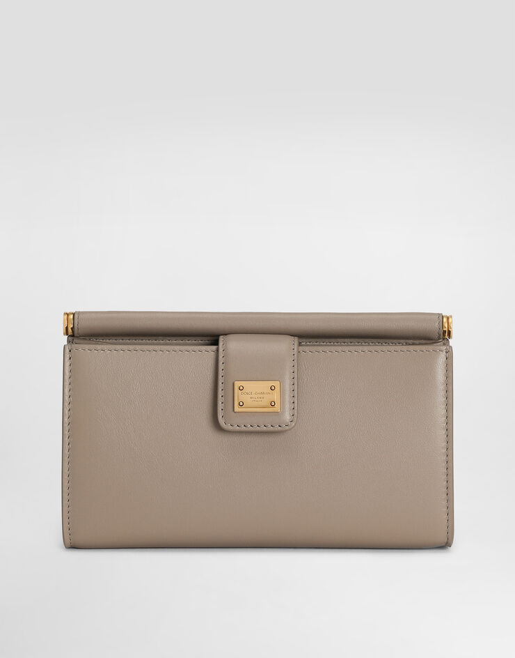 Dolce & Gabbana Plongé calfskin phone bag Beige BI3367A9S25