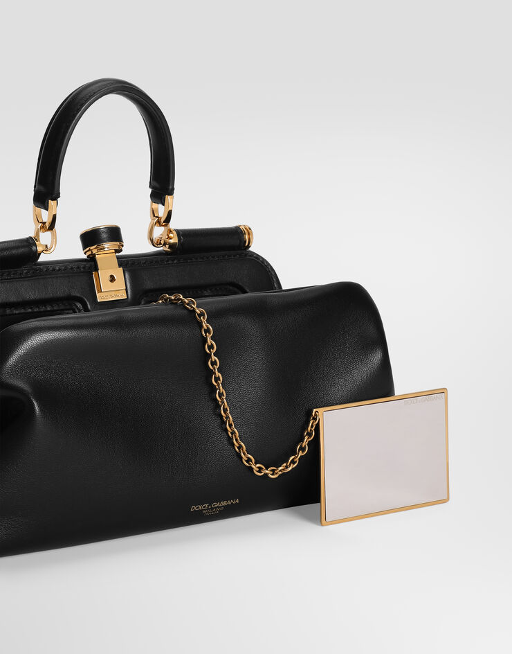 Dolce & Gabbana 미디엄 Grandma 핸드백 플롱제 나파 가죽 소재 블랙 BB7986BF984