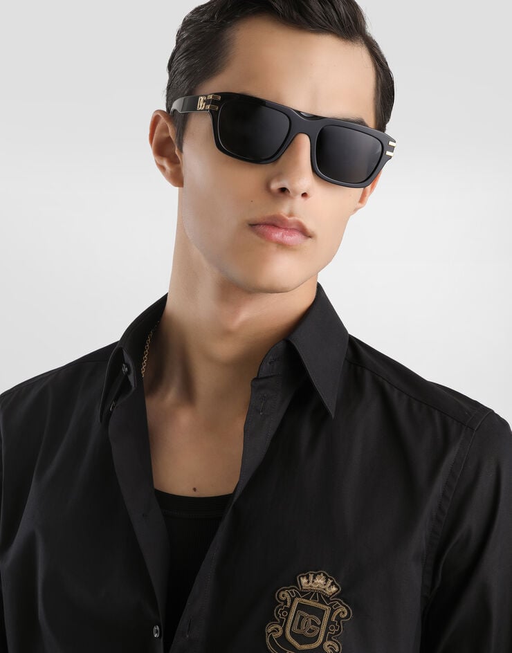 Dolce & Gabbana Cotton martini shirt Dolce & Gabbana Cotton martini shirt Black G5ML1ZGK278