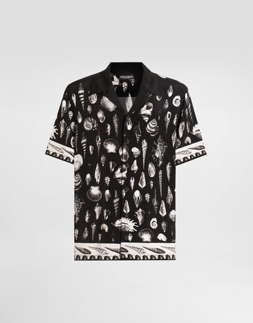 Dolce & Gabbana shell-print crêpe marocaine hawaii shirt Multicolor G5JH9THI1ZF