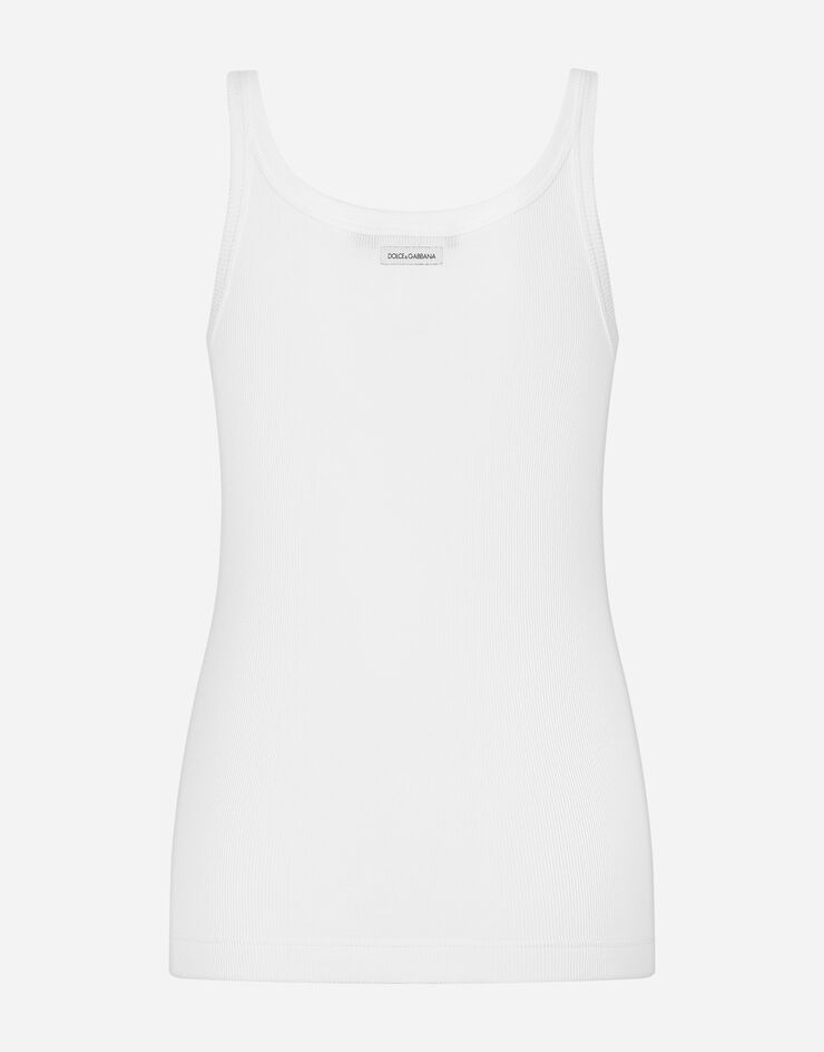 Dolce & Gabbana タンクトップ リブコットン ホワイト F8U09TFU7AV