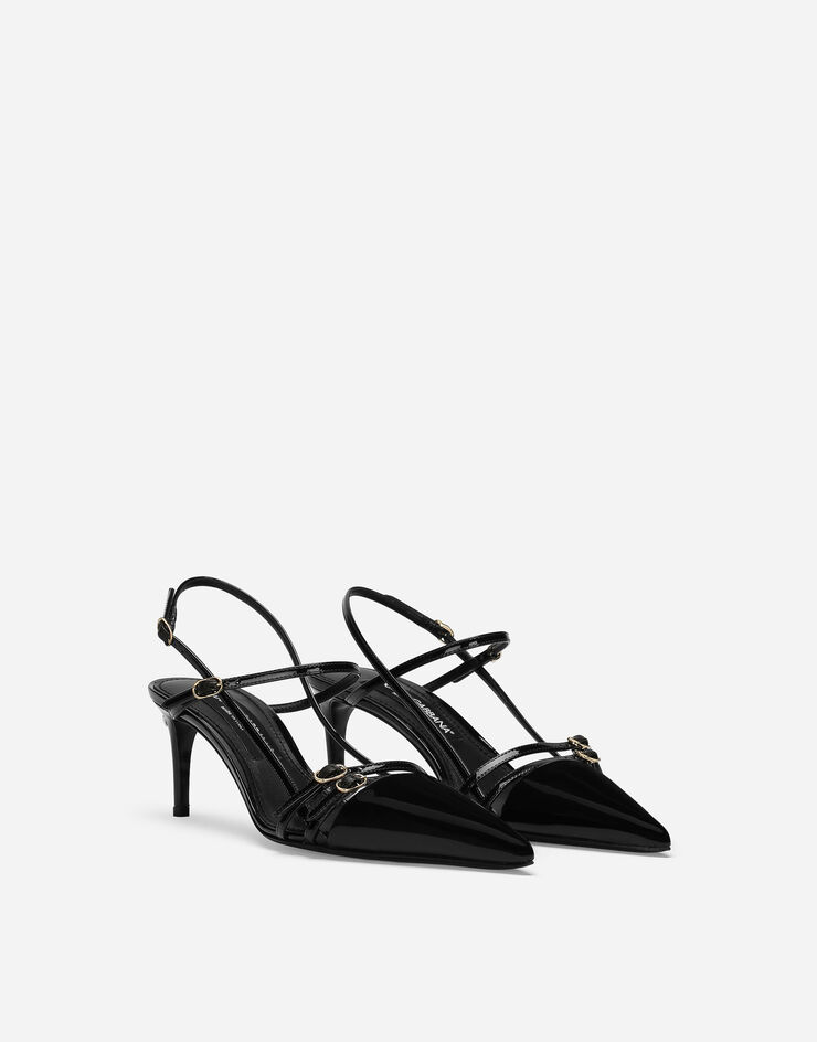 Dolce & Gabbana Patent leather slingbacks Black CG0749A1471