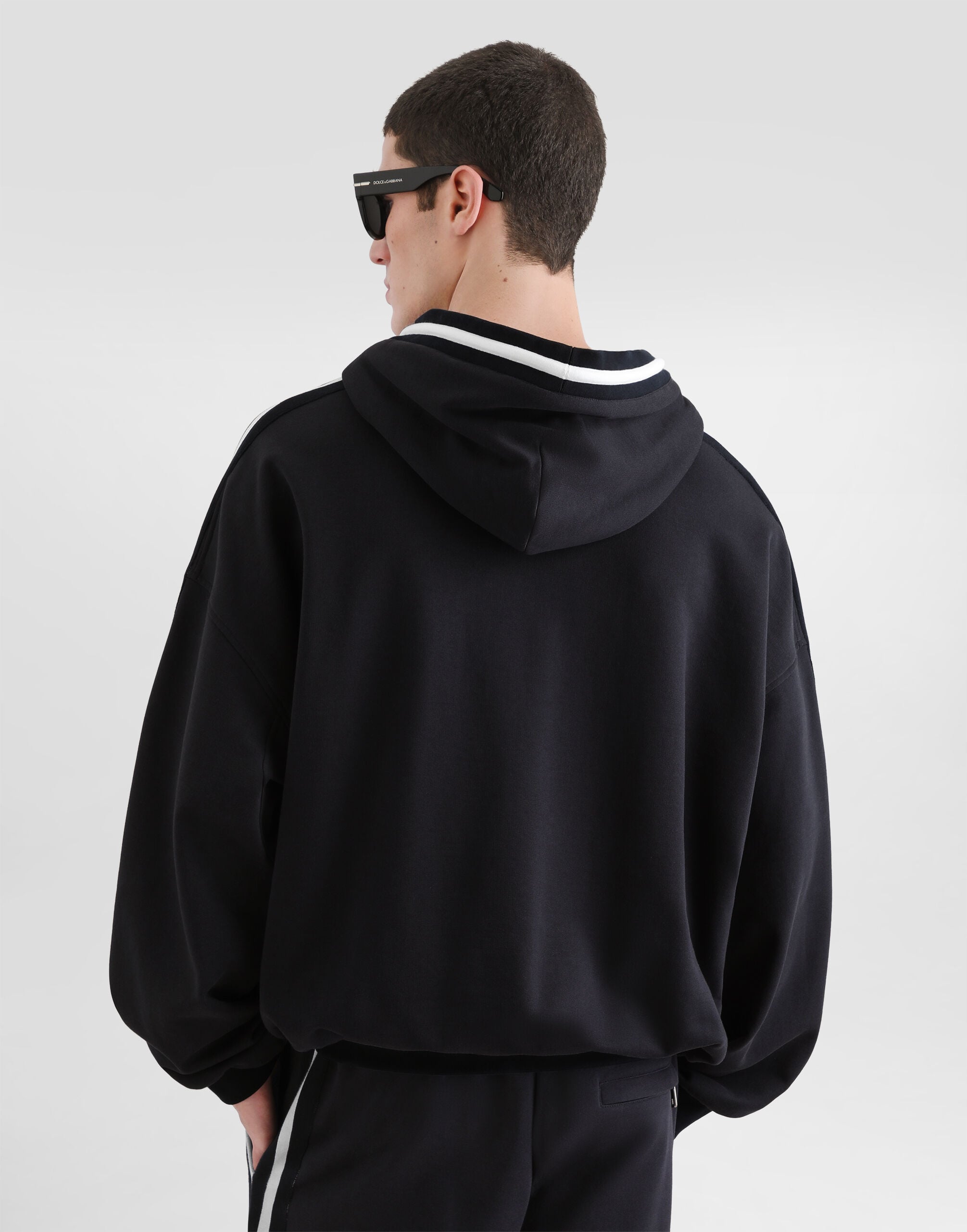 Cotton hooded sweatshirt in Blue for Men | Dolce&Gabbana® US