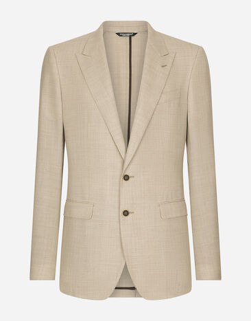 Dolce & Gabbana Single-breasted wool Taormina-fit jacket White GKAHMTFUTBT