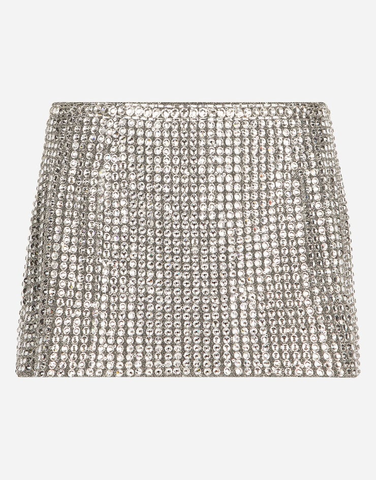 Dolce & Gabbana KIM DOLCE&GABBANA Minifalda de strass termoadhesivos Multicolor F4CNZZGDBP3