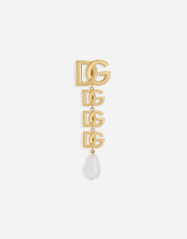 Dolce & Gabbana Single earring with multiple DG logos Gold WEO4S1W1111