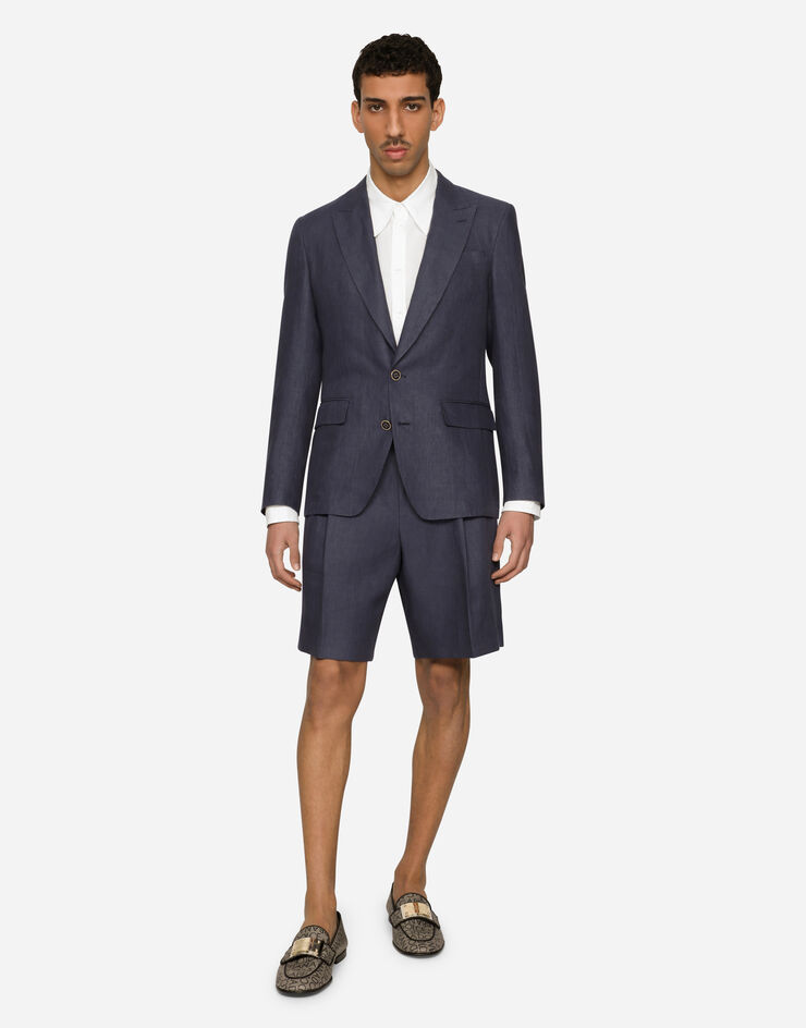 Dolce & Gabbana Linen shorts Blue GW0MATGG868