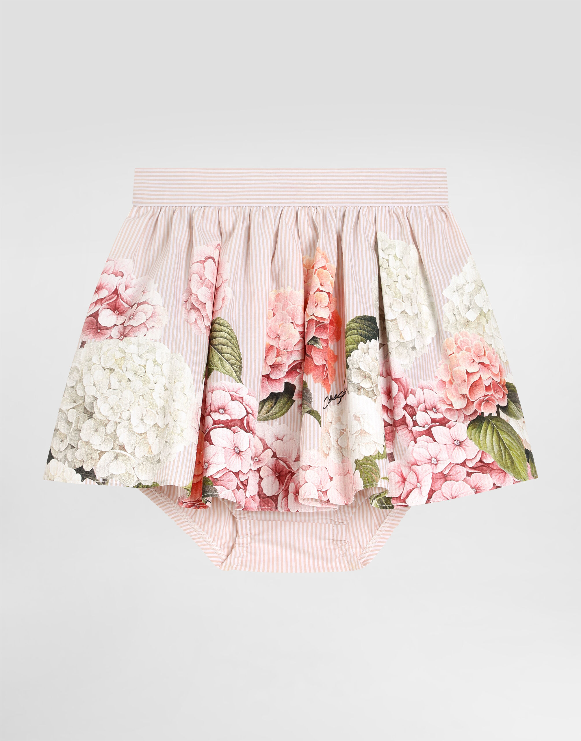 Hydrangea-print canvas skirt in Multicolor for Girls