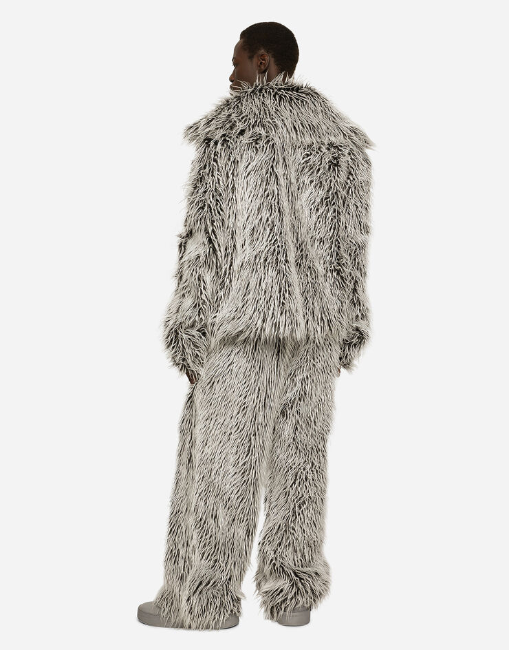 Dolce&Gabbana Reversible nylon and faux fur jacket Multicolor G9AQGTHUMS6