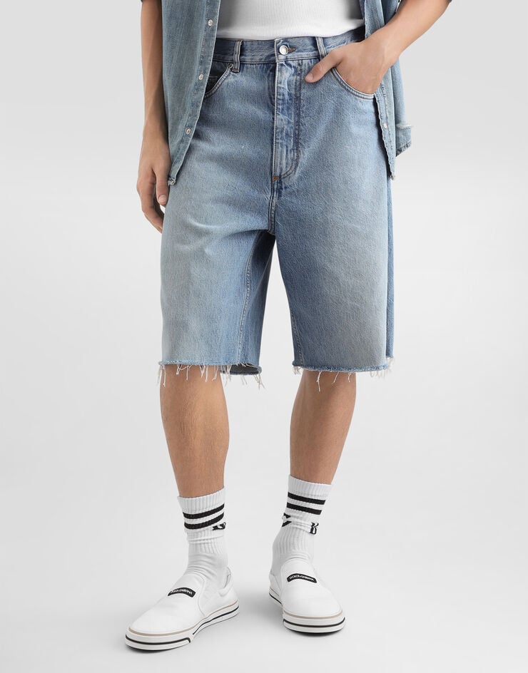 Dolce & Gabbana Bermudashorts aus Denim Multicolor GP1T2DG8NU7