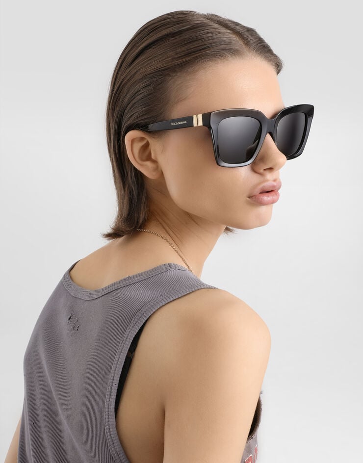 Dolce & Gabbana Ribbed tank top with distressed effect and print Multicolor F8V40TGDDO1