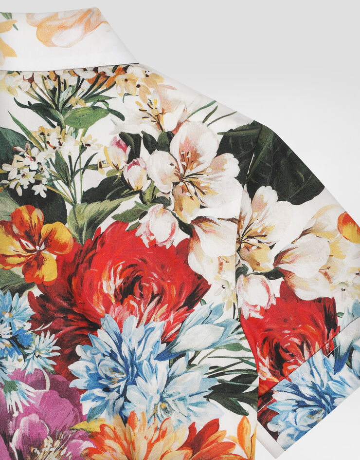Dolce & Gabbana Bluse aus Popeline mit Blumenprint Drucken L54S05HS5TV