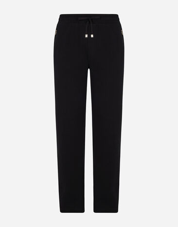 Dolce & Gabbana Pantalones de chándal de algodón Azul G4ZCATG7JYX