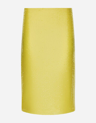Dolce & Gabbana Falda de tubo de lentejuelas Imprima F4CUNTFPTAX