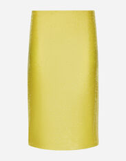 Dolce & Gabbana Sequined pencil skirt Yellow F6UT1TFU5T9