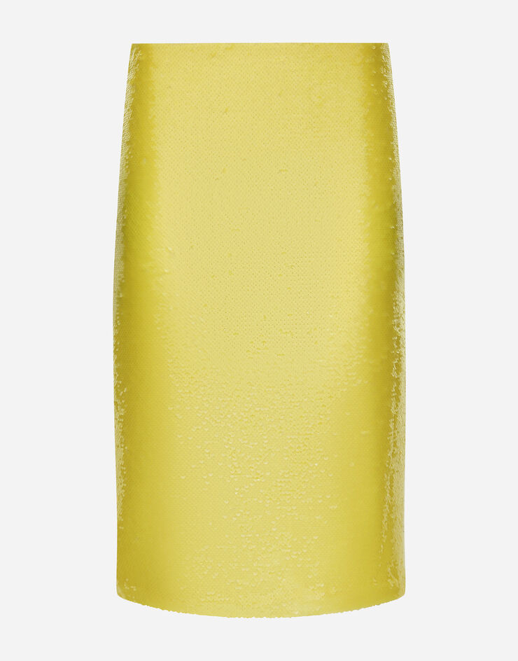 Dolce & Gabbana Юбка-карандаш из пайеток желтый F4CRQTFLSJM