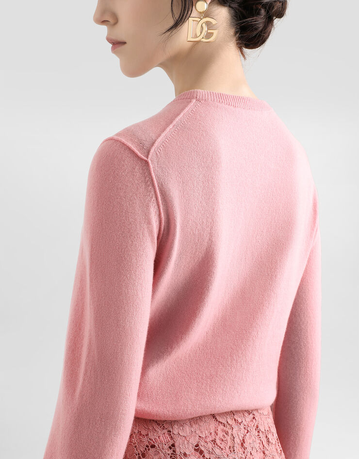 Dolce & Gabbana 倒缝羊绒针织衫 Pink FXX48TJBW0B