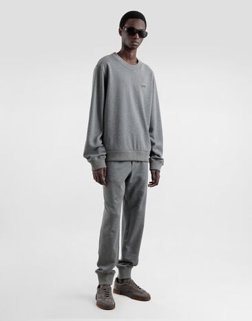 Dolce & Gabbana Stretch jersey jogging pants with tag Grey GP07TTG7N7B