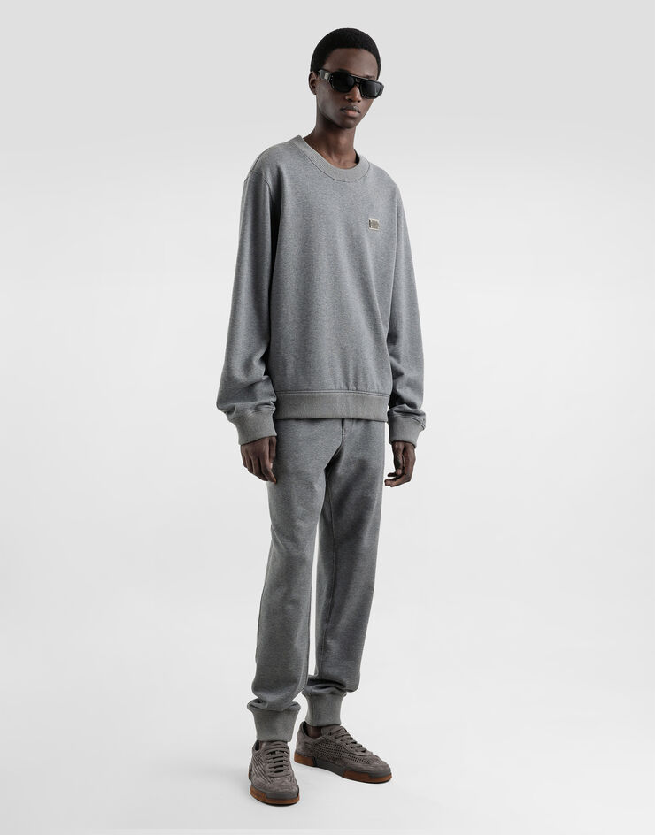 Dolce & Gabbana Stretch jersey jogging pants with tag Grey GP07TTG7N7B