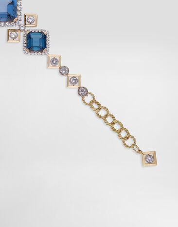 Dolce & Gabbana Eleganza Bracelet 18kt white and yellow gold, topazes, and sapphires Gold WBSA2GWTOP1