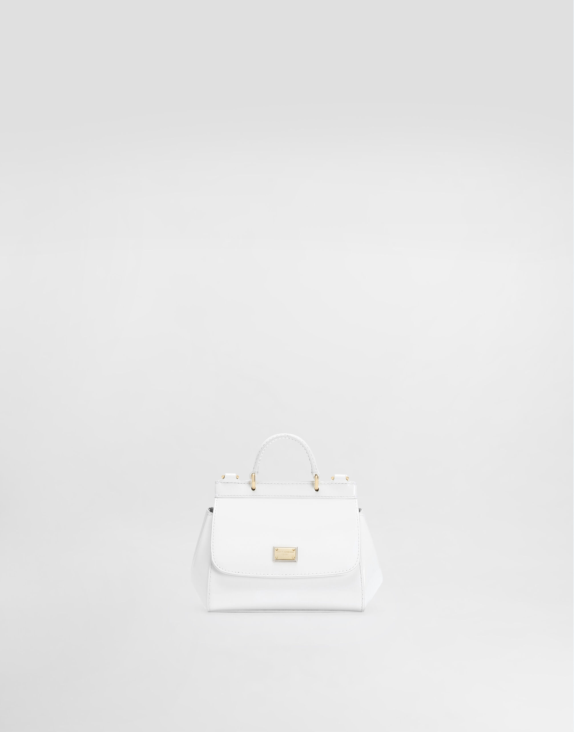 Dolce & Gabbana Patent leather mini Sicily bag White EB0003A1067