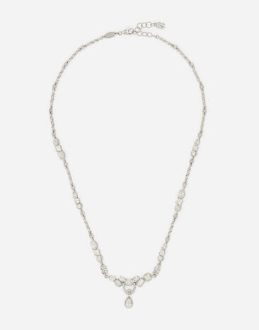 Dolce & Gabbana Easy Diamond necklace in white gold 18Kt and diamonds Gold WNND2GWYEDI