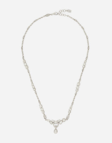 Dolce & Gabbana Easy Diamond necklace in white gold 18Kt and diamonds Gold WNQA3GWQC01