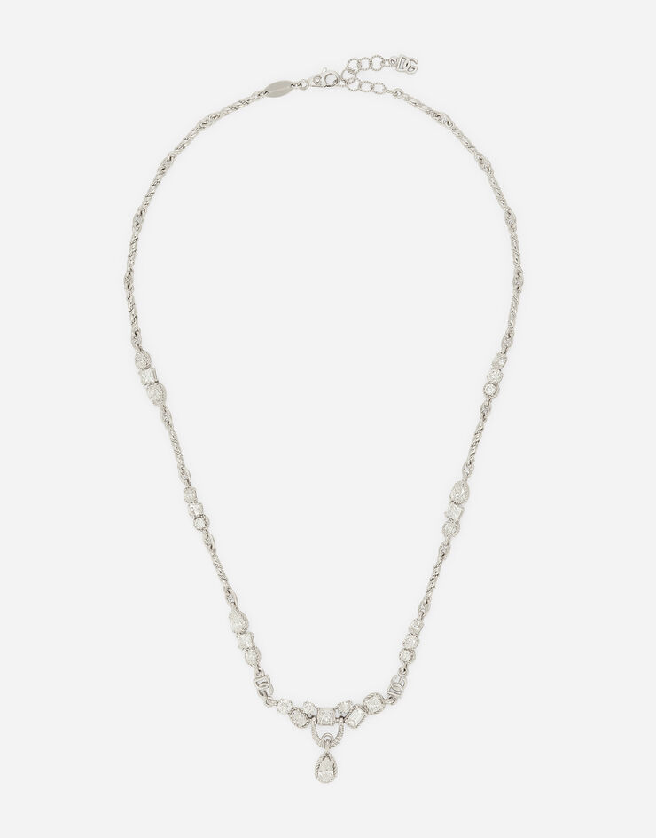 Dolce & Gabbana Collar Easy Diamond en oro blanco de 18 kt con diamantes Blanco WAQD1GWDIA1