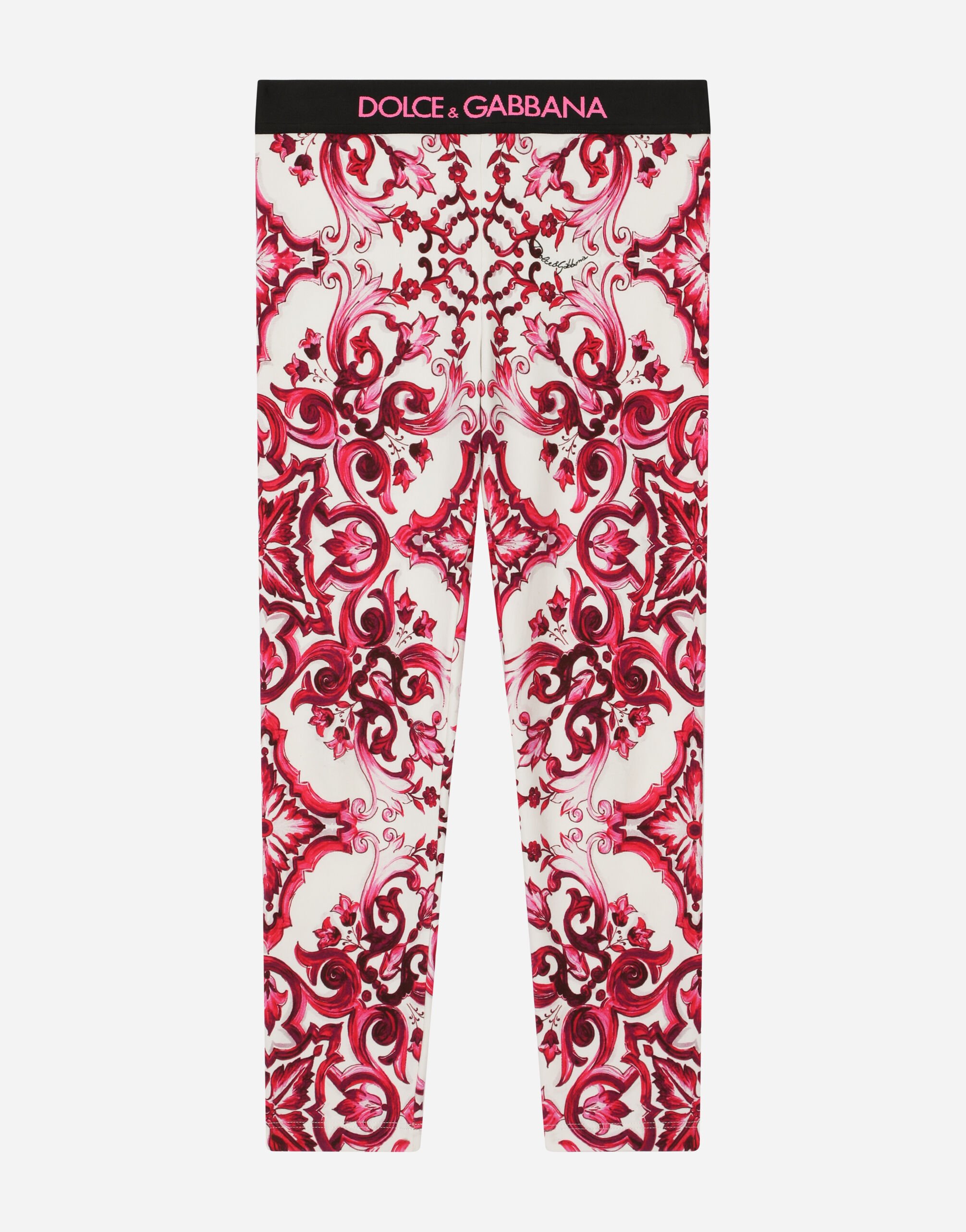 Dolce&Gabbana Majolica-print interlock leggings Multicolor EB0003AC393