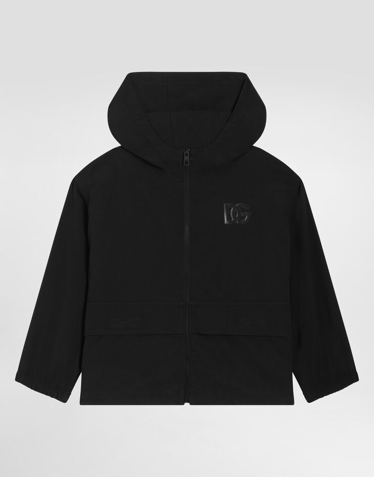 Dolce & Gabbana Nylon hooded jacket Black L4JB8BG7PVJ