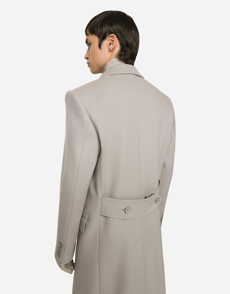 Dolce&Gabbana Однобортное пальто из двойного кашемира серый G041KTGG914