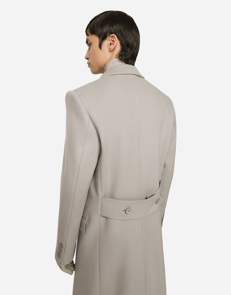 Dolce&Gabbana Single-breasted double cashmere coat Grey G041KTGG914